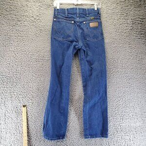 Wrangler Jeans Mens 28x30 Blue 100% Cotton Classic Denim Cowboy Bootcut